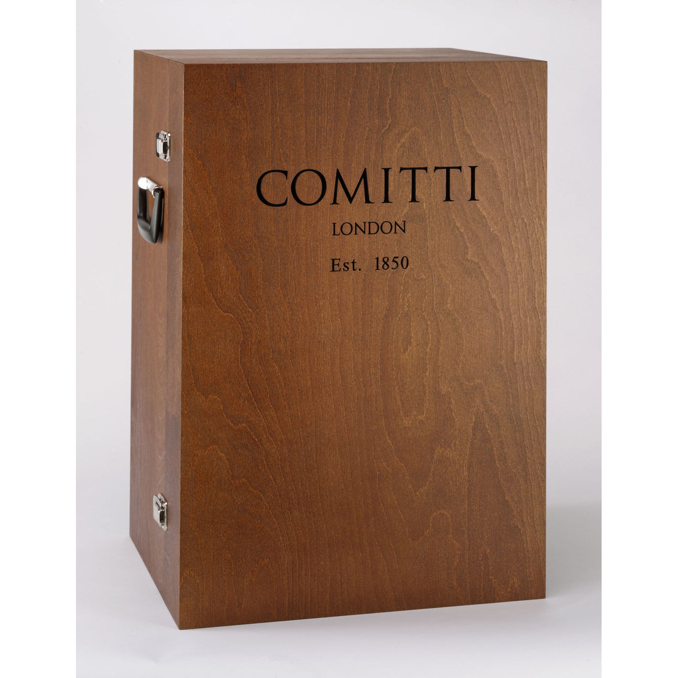 Comitti Navigator s5076g Table Clock, Gold Plated, Fusee Drive with Mahogany Base