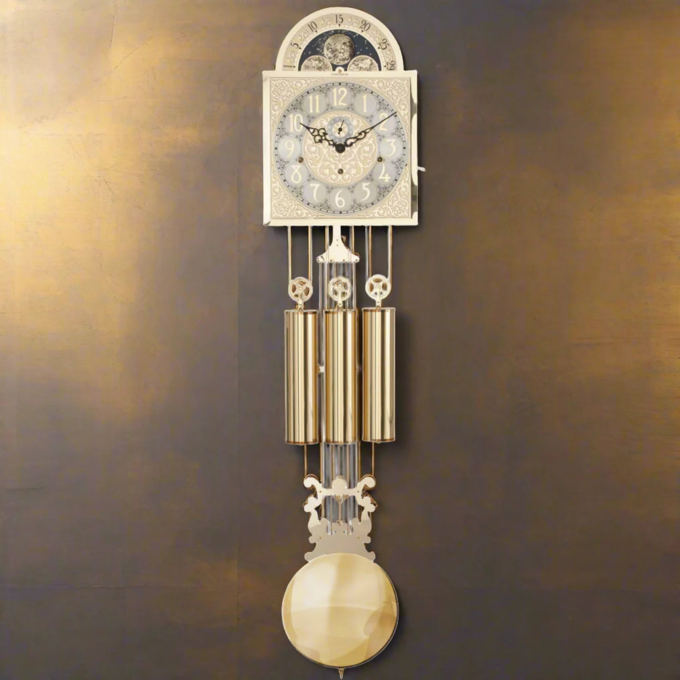 Hermle 1161-853/94cm Clock Clockworks Kit, Moonphase Dial, 6 1/2" Lyre Pendulum