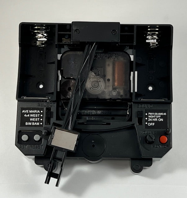 Triple Chime Quartz Clock Movement with Pendulum, Three Shaft