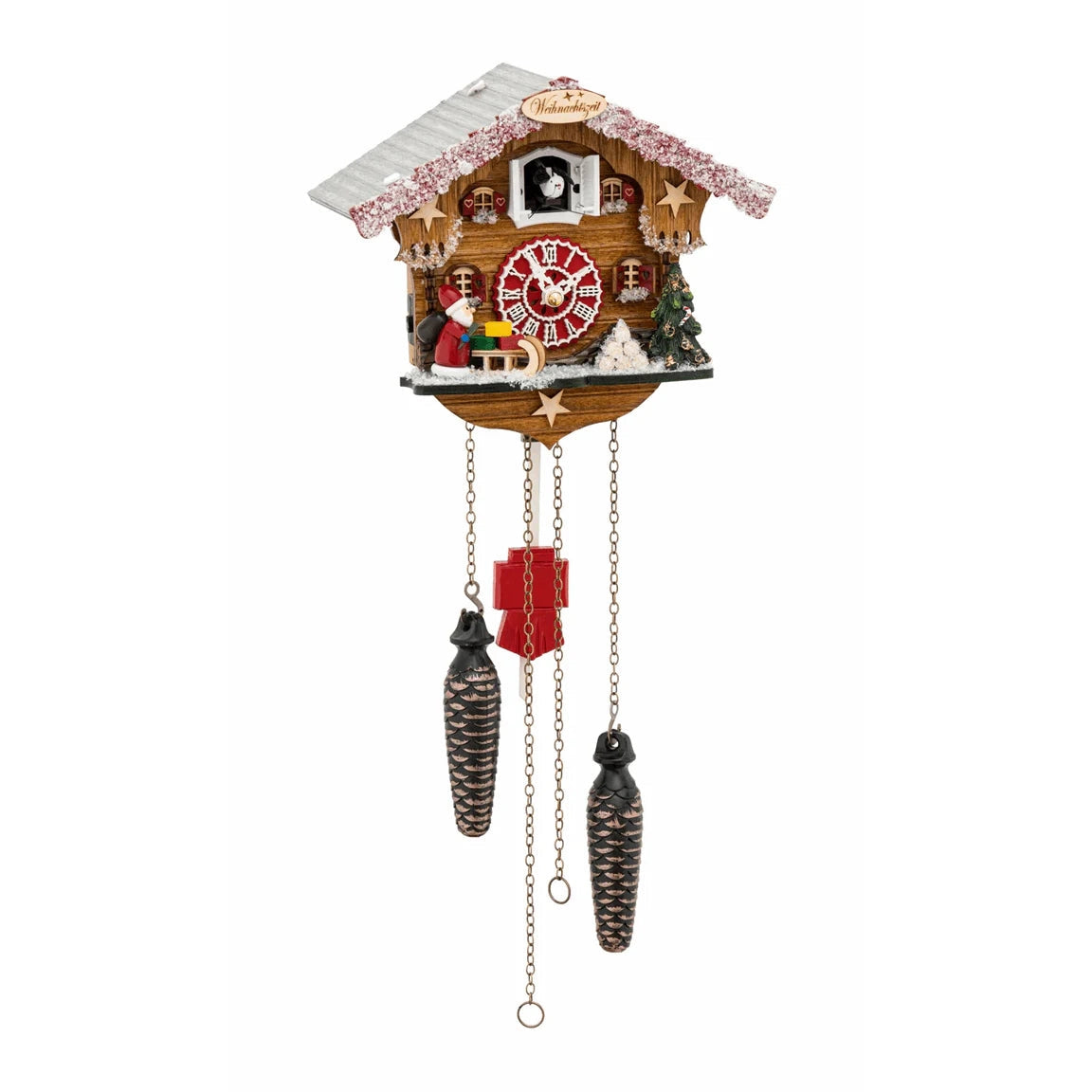 Hermle NOELLE Black Forest Carved Cuckoo Clock, Chalet Style Model 36000