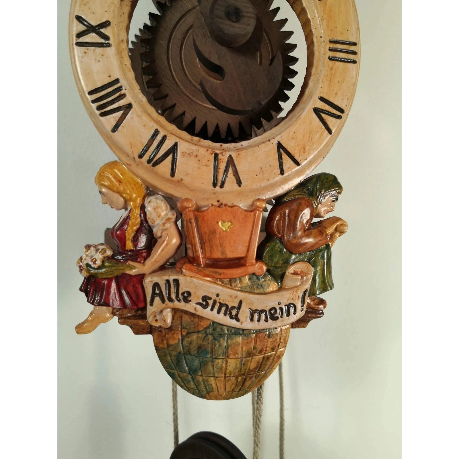 Romba Waaguhr Black Forest One Handed Clock "All Are Mine" Model 7641