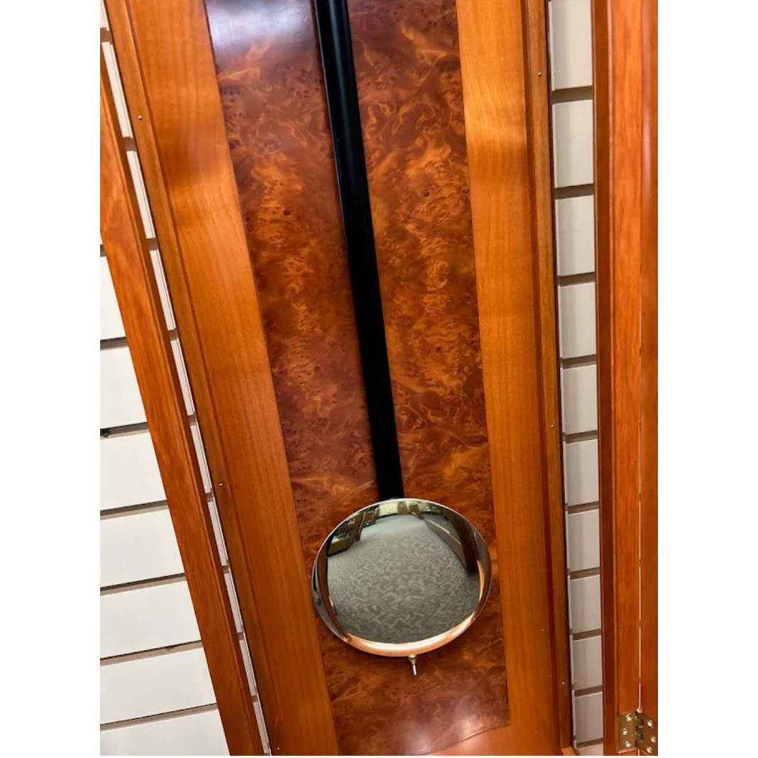 Kieninger BIG DATE Floor Clock, Natural Cherry, Burl Finish, Westminster Chime #01934101