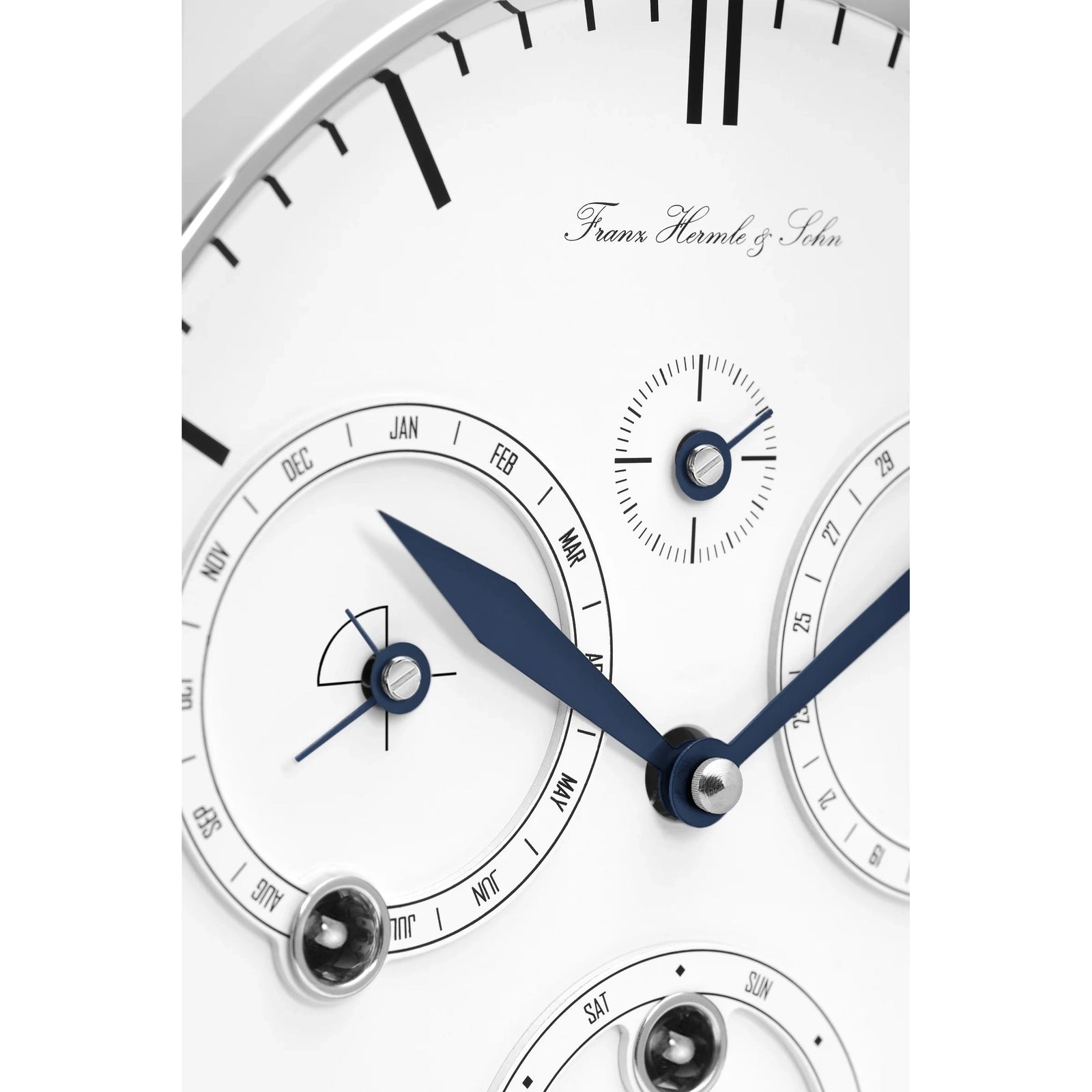 Hermle PERPETUAL CALENDAR Table Clock 23059740352, Black