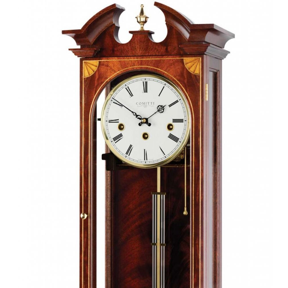Comitti of London, The Sheraton Wall Clock, Mahogany, C3062CH