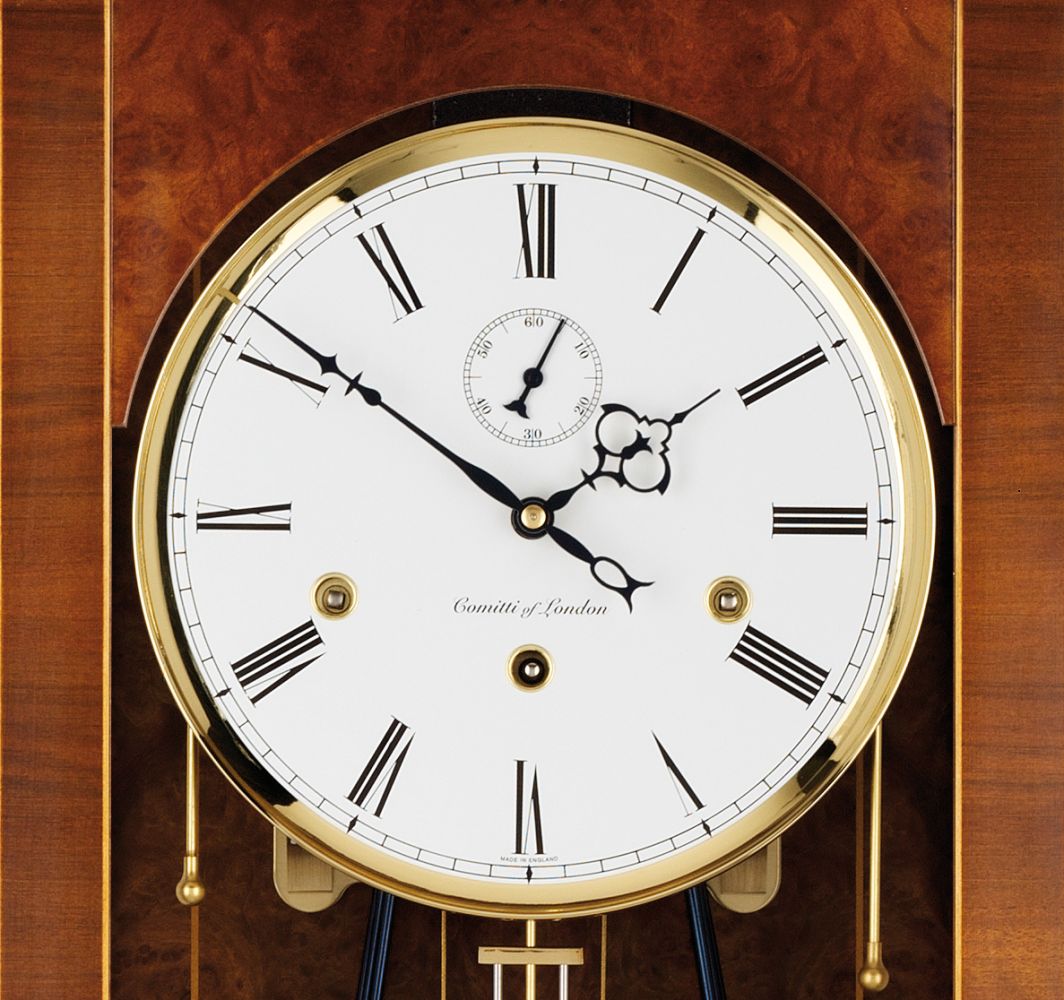 Comitti C3202CH Canterbury wall clock dial detail