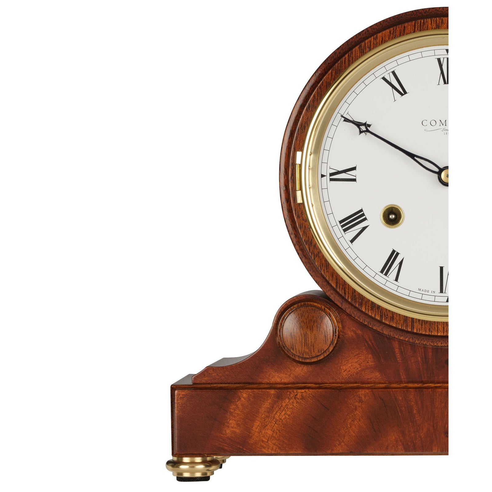 Comitti of London, The Barrell Mantel Clock, Mahogany, C4009S