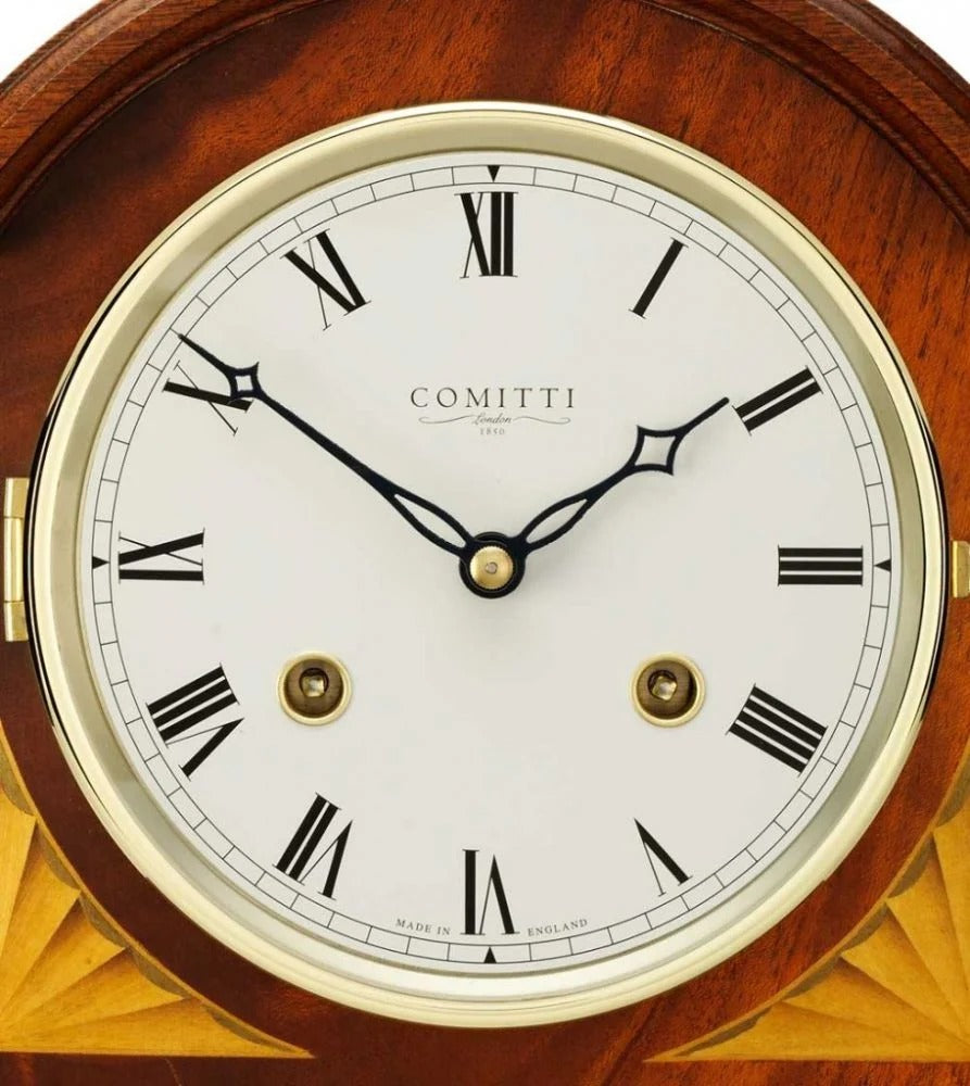 Comitti The Regency Break Arch - Bell Strike Table Clock, Mahogany, C4004S
