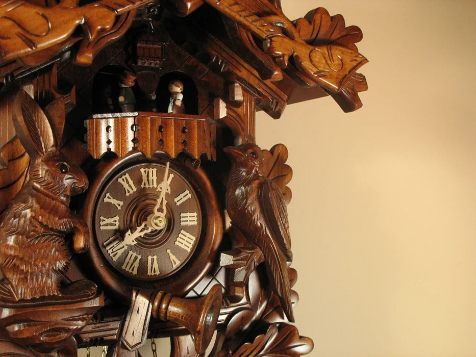 Rombach & Haas (Romba) BEFORE THE HUNT Model 8330, 8-Day Black Forest Cuckoo Clock