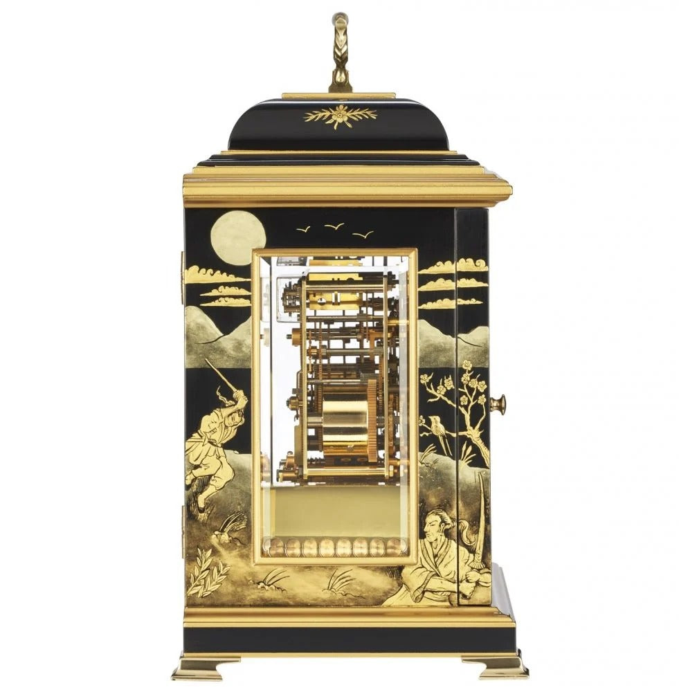 Comitti The Georgian Basket Top in Chinoiserie (Samurai Artwork), Triple Chime Table Clock C4609TCH-B