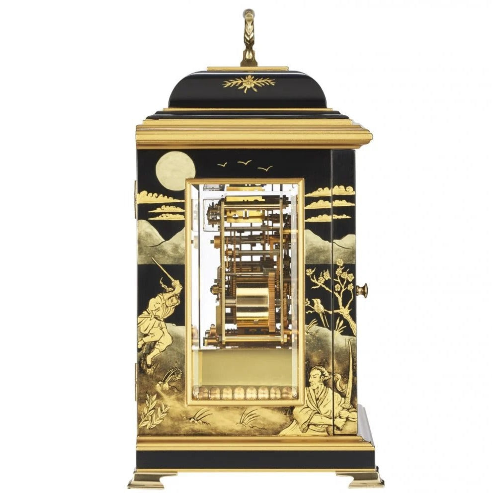 Comitti The Georgian Basket Top in Chinoiserie (Samurai Artwork), Triple Chime Table Clock C4609TCH-B