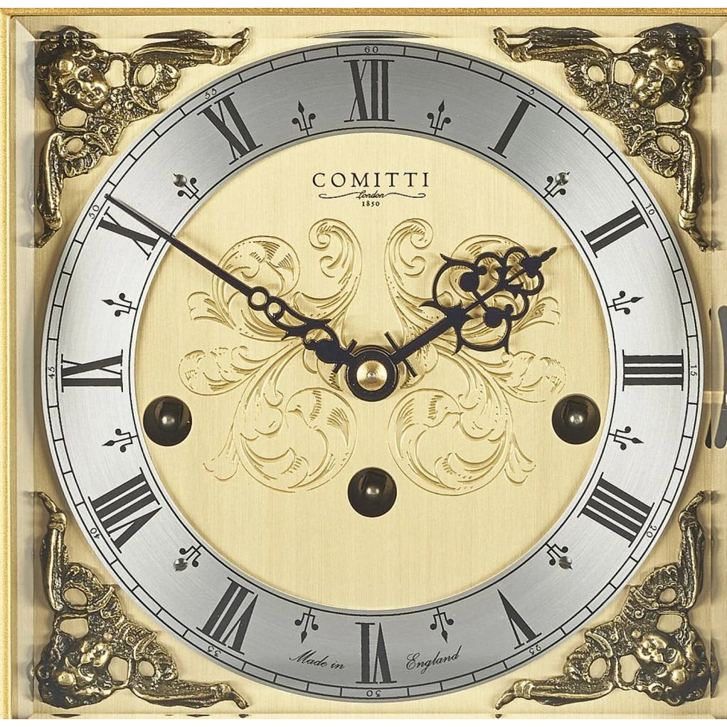 Comitti The Georgian Basket Top in Chinoiserie (Samurai Artwork), Triple Chime Table Clock C4609TCH-B