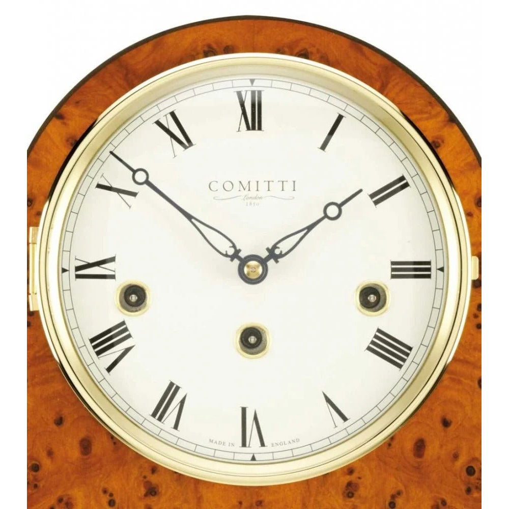 Comitti The Regency Arch Top - Westminster Chime Table Clock, Yew Veneer, C4402CH