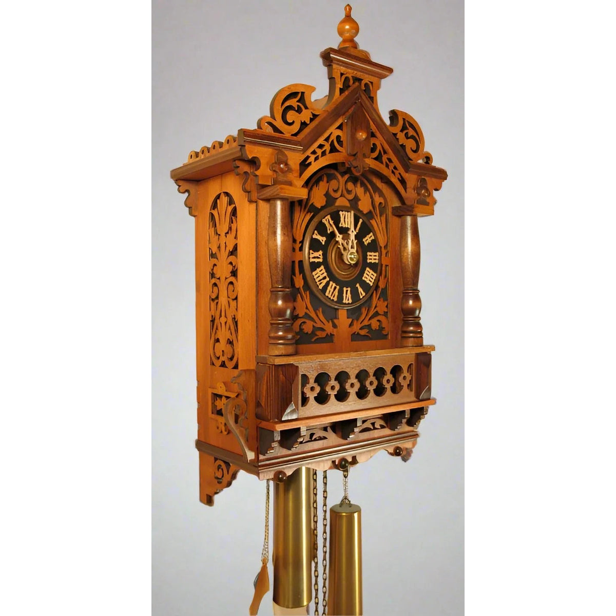 Rombach & Haas (Romba) FRETWORK Model 8264 8-DAY Black Forest Cuckoo Clock with Intricate Details