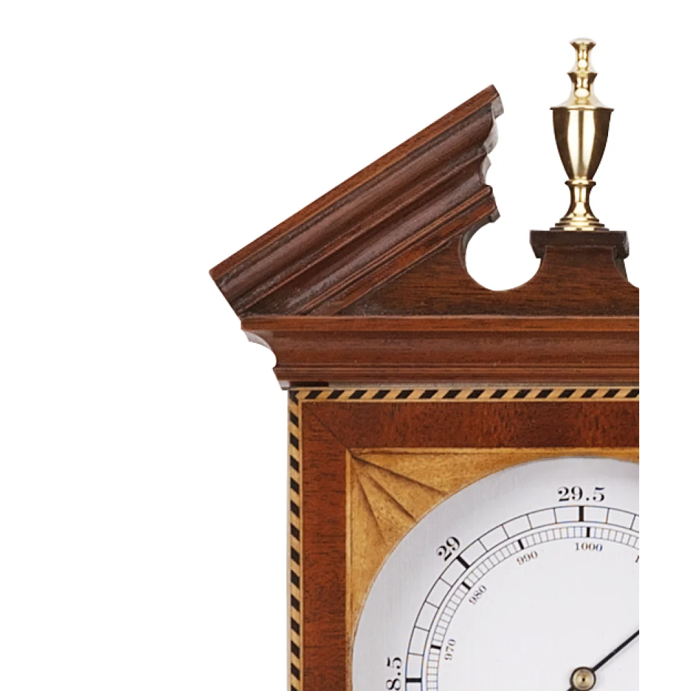 Comitti of London, Sheraton Door Stick Barometer, Cherry & Mahogany Veneer, b625