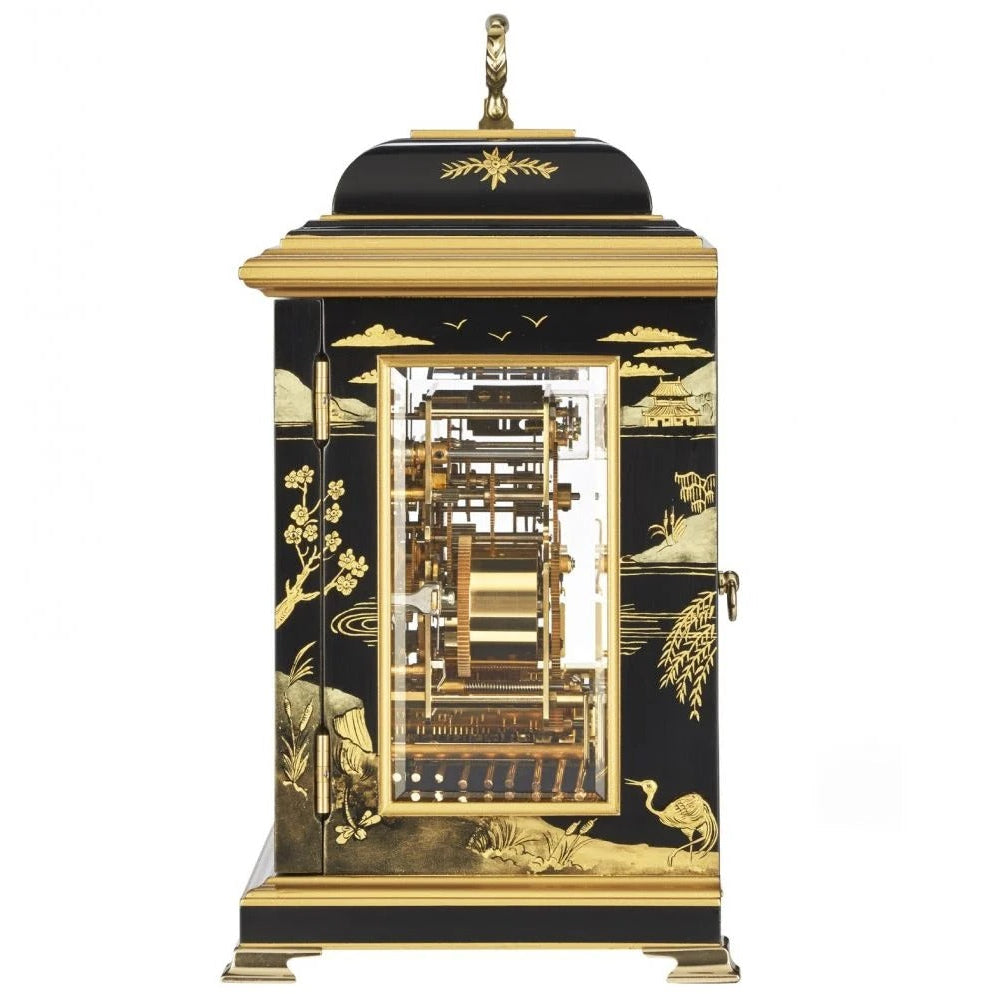 Comitti The Georgian Basket Top in Chinoiserie (Samurai Artwork), Triple Chime Table Clock C4609TCH-B