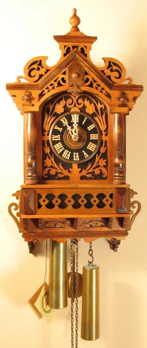 Rombach & Haas (Romba) FRETWORK Model 8264 8-DAY Black Forest Cuckoo Clock with Intricate Details