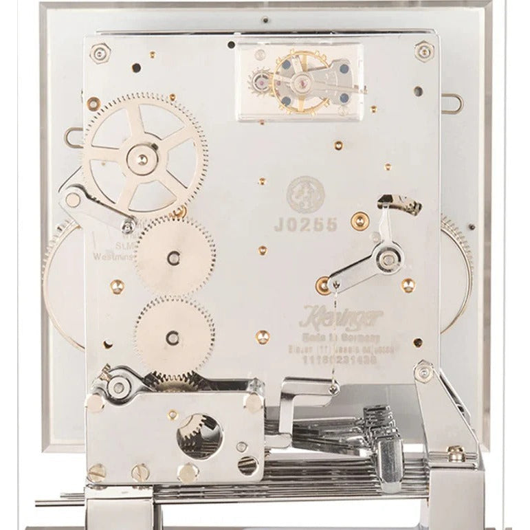 Comitti Stratford c4727tchch Table Clock, Chrome & Black Laquer