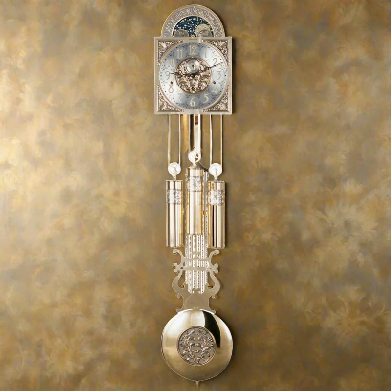 Hermle 1171 Cable-driven Movement Triple Chime Kit, Moonphase, 10 1/2" Lyre Pendulum Designed