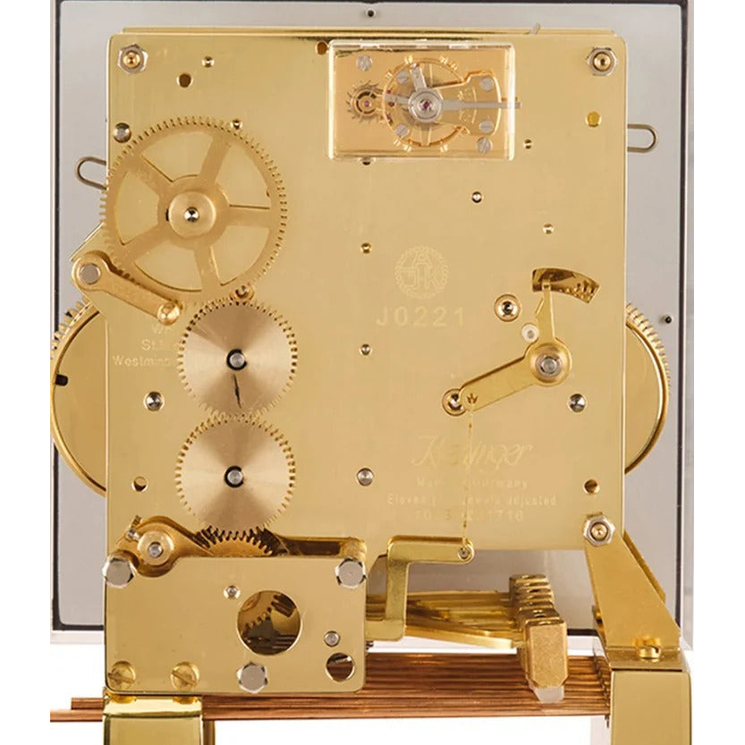 Comitti Stratford c4927tchchg Table Clock, Brass & Green Maple Base