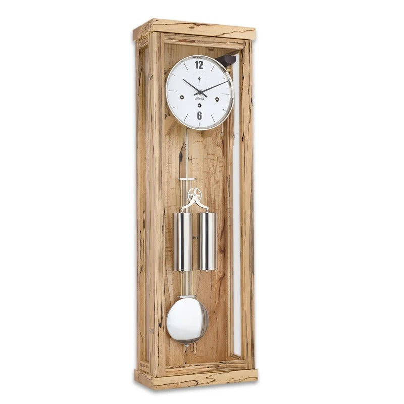 Hermle ABBOT 8-Day Cable Driven Regulator Wall Clock, Westminster Chimes, Iced Beach Finish, 70993T30351