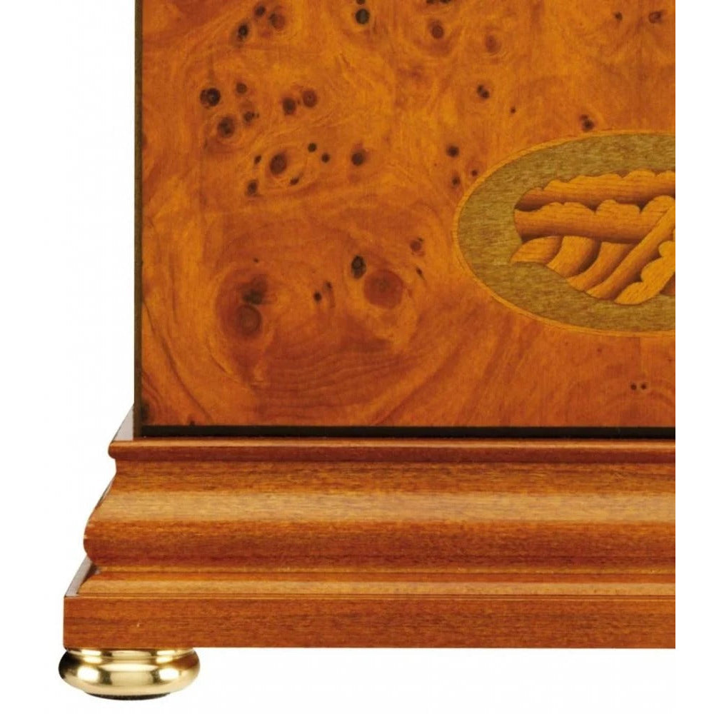 Comitti The Regency Arch Top - Bell StrikeTable Clock, Yew Veneer, C4402S