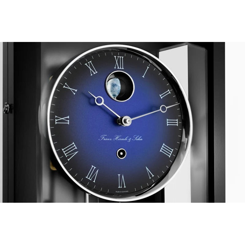 Hermle HUDSON Mechanical Regulator Wall Clock 71012740761, Month Runner, Three Dimensional Moon Sphere