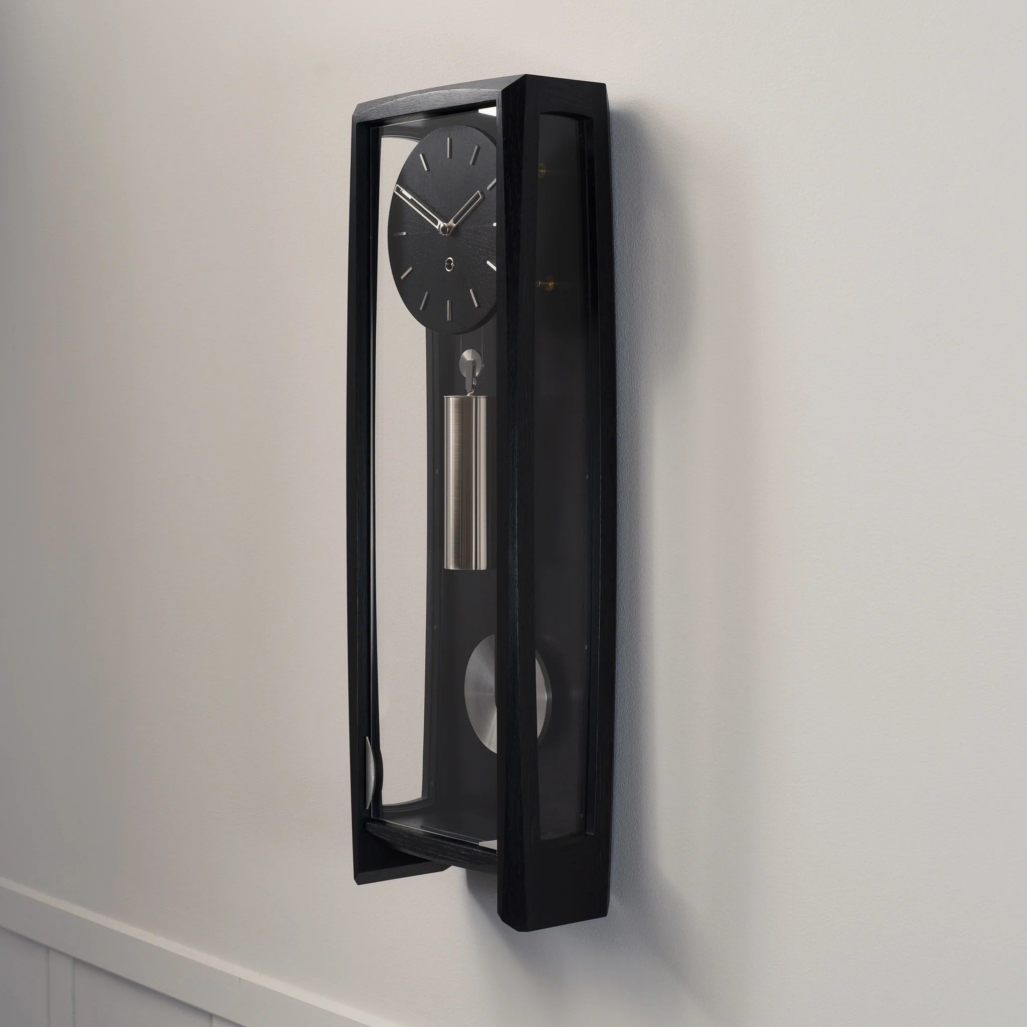 Comitti of London, THE FROXFIELD Wall Clock in Black Oak, c3815tp