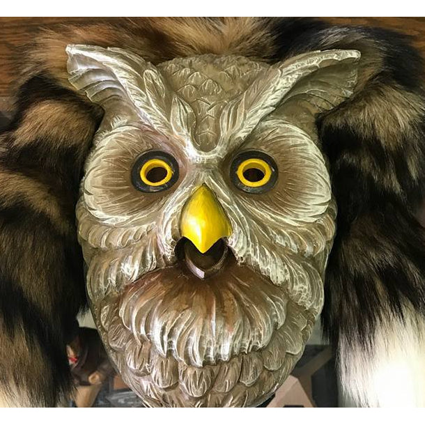 Sternreiter Hand-Carved Black Forest Owl Mask 00000140