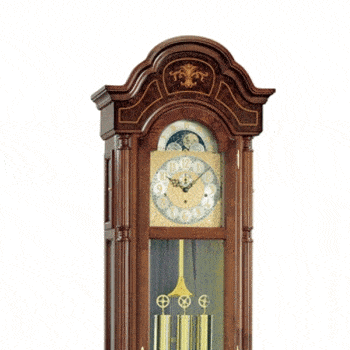 Kieninger 0117-82-01 Grandfather Clock, Triple Chimes, 12 Rod Gong, Walnut
