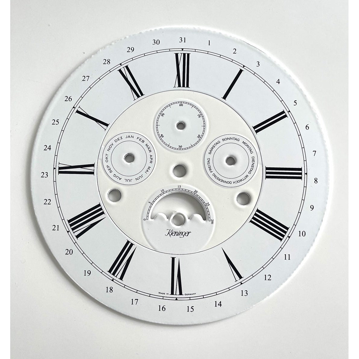 Kieninger Hoffburg 0111 Curved Glass Floor Clock in Black Piano, Limited Edition