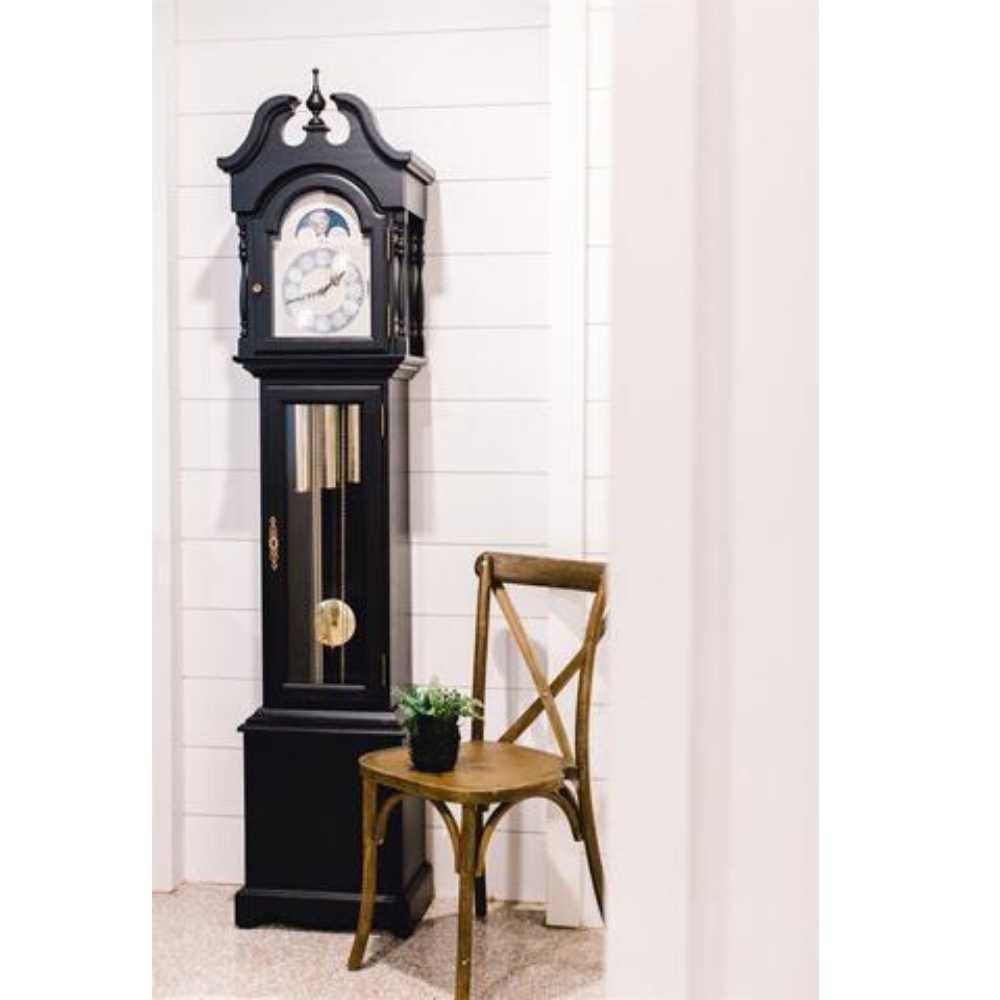 インテリア時計 Flow Timer - Midnight Black Hermle ALEXANDRIA Grandmother Clock 010890740451, Distressed Black Fin