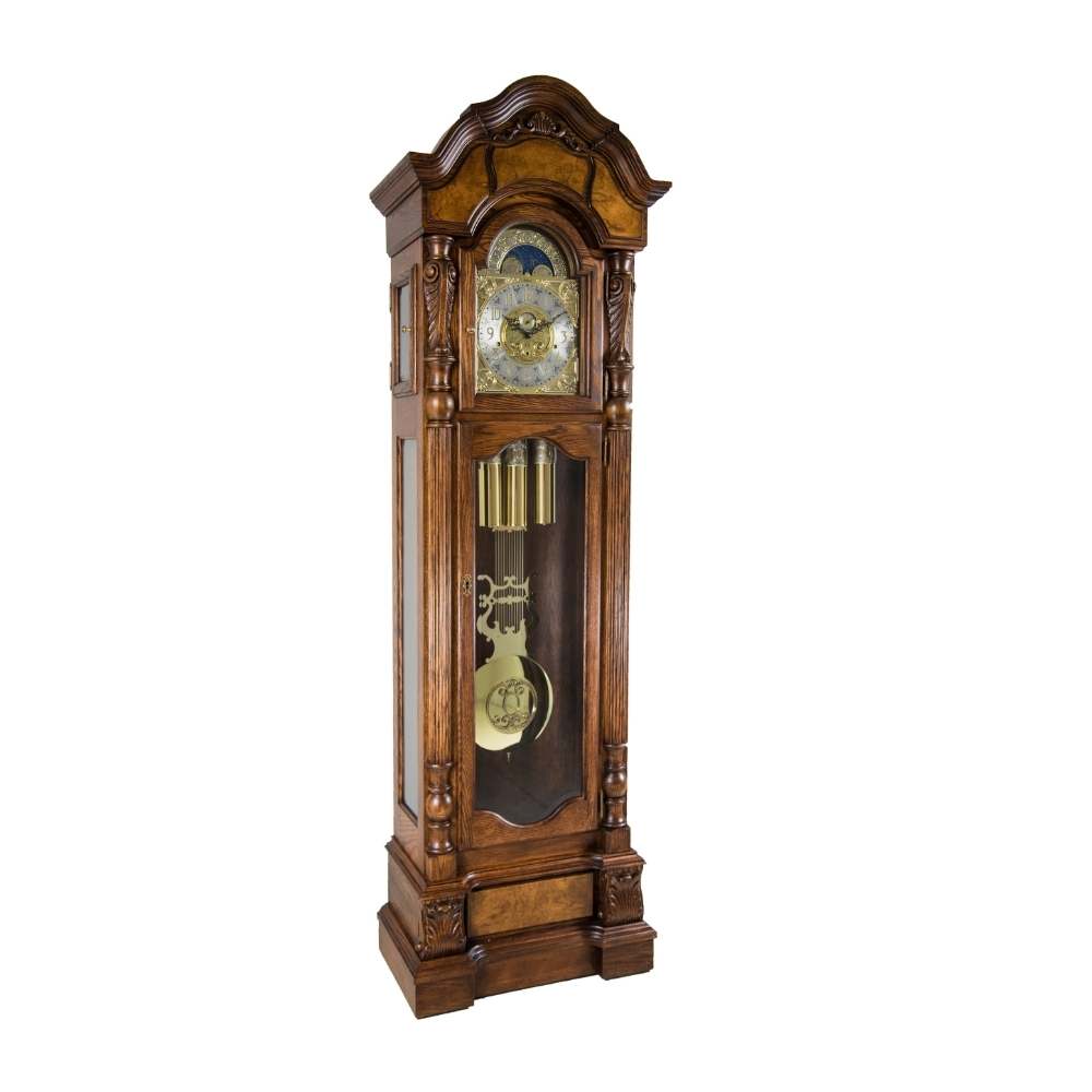 Hermle ANSTEAD Triple Chime Grandfather Clock in Cherry or Dark Oak