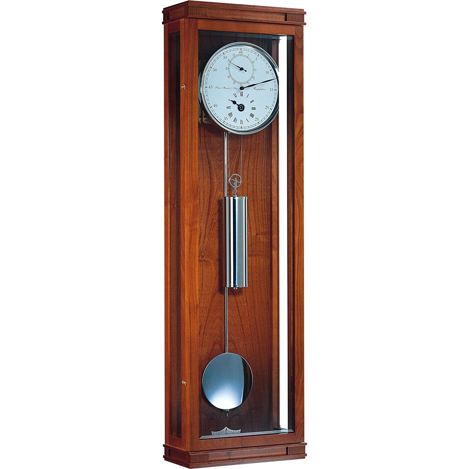 Hermle GREENWICH Mechanical Regulator Wall Clock 70875160761, Cherry
