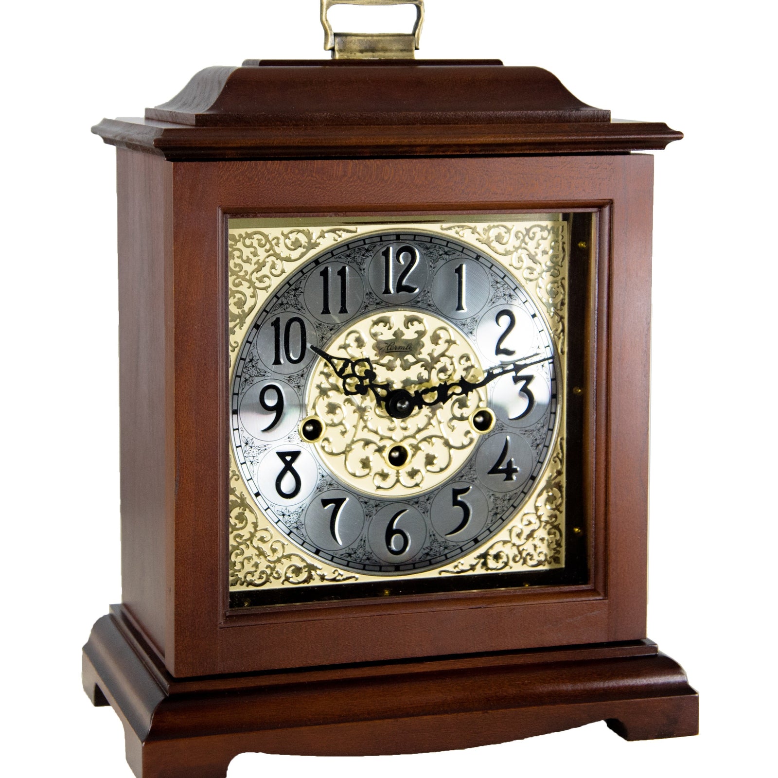 Hermle Bracket-Style Mechanical Mantel Clock Complete DIY Kit, Cherry