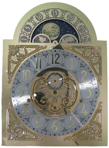Hermle MoonPhase Grandfather Clock Dial for 1171 -850 and 1171-890 Movements, Oversized. B219-000201512