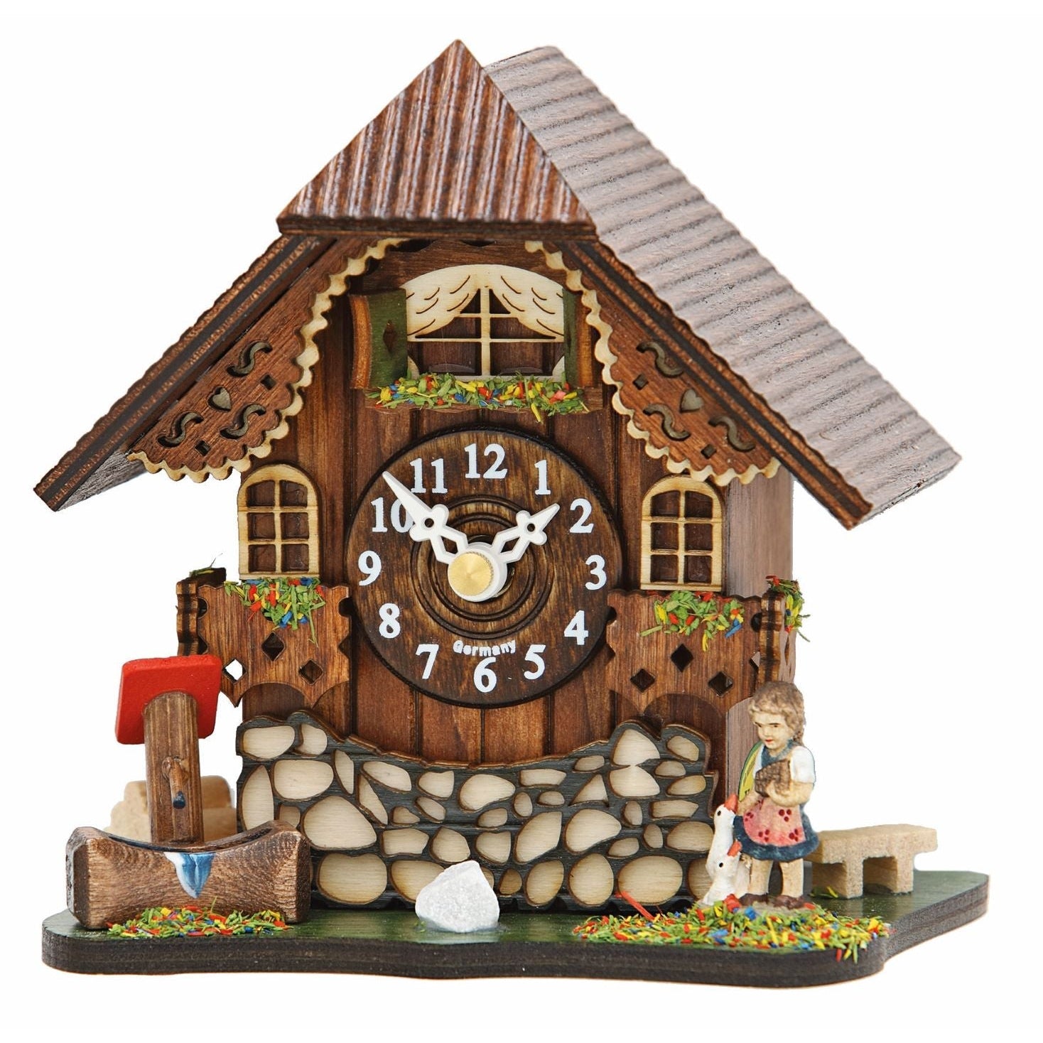 Hermle FRIEDA Black Forest Tabletop Quartz Cuckoo Clock, Model 86000