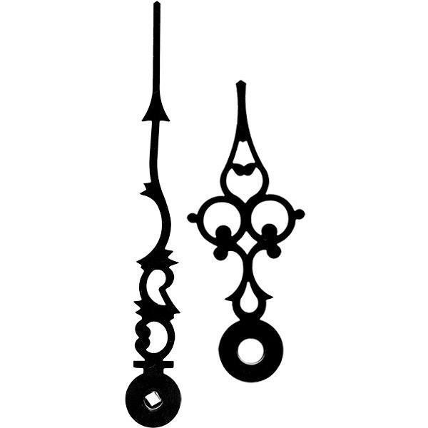 Accessories - Clock Hands- Black Filigree For Hermle Mechanical Movements E215-07010, 3 Inches
