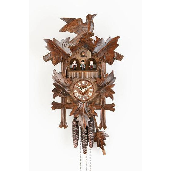 Sternreiter Bird and Leaf 1301 Musical Animated Dancers Cuckoo Clock