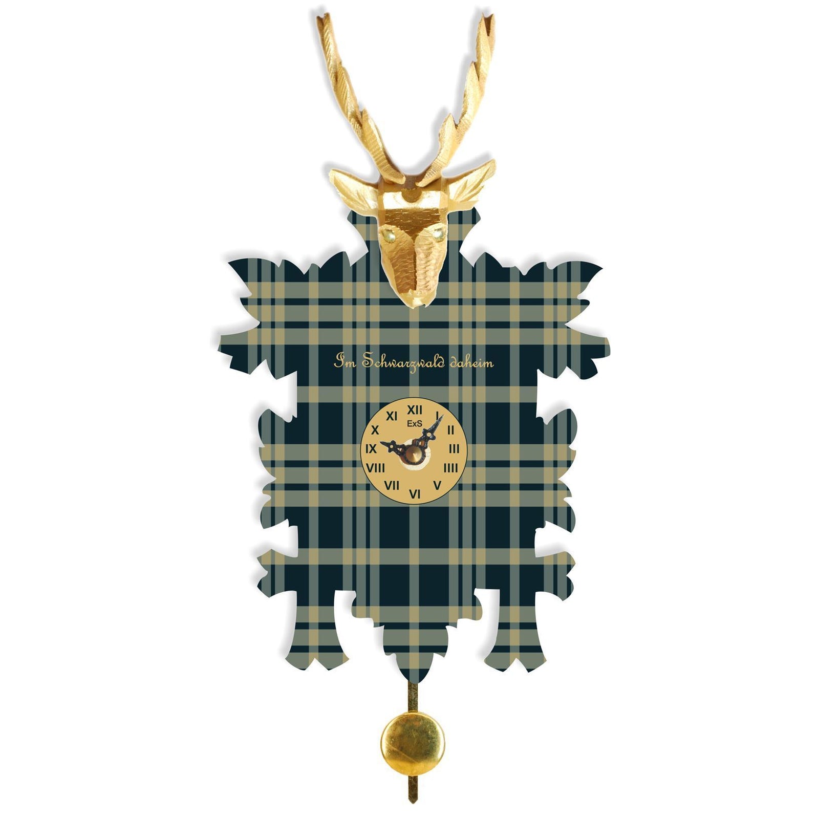Hermle HAMISH Quartz Time Only Whimisical Black Forest Cuckoo Styled Clock, Model 67000