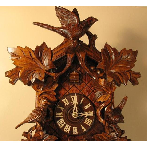 Romba Carved Birds and Vines 8-Day Mechanical, Model 8233