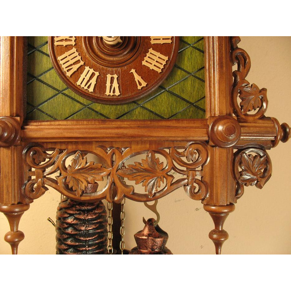 Rombach & Haas Bahnhäusle Black Forest Cuckoo Clock, 8-Day Half and Full Hour Call, Painted and Carved, #8221