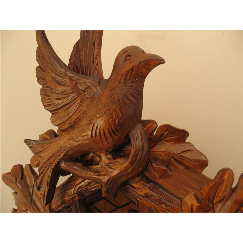 Rombach & Haas (Romba) FEEDING BIRDS Model 8244 8-Day Black Forest Cuckoo Clock with Music Box and Half and Full Hour Call