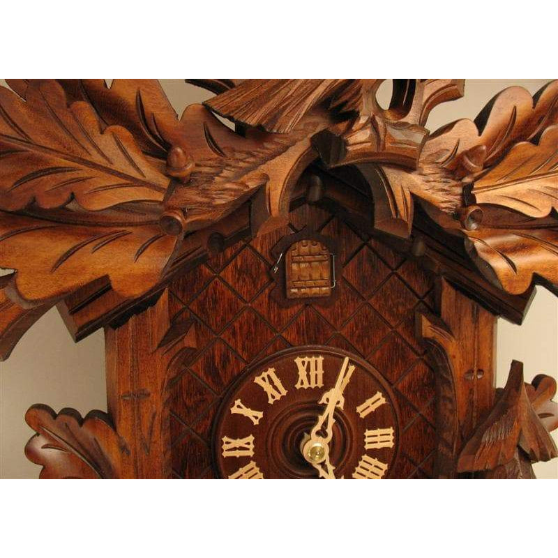 Rombach & Haas (Romba) FEEDING BIRDS Model 8244 8-Day Black Forest Cuckoo Clock with Music Box and Half and Full Hour Call