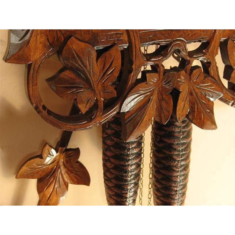 Rombach & Haas (Romba) LEAVES AND VINES Model 8225 8-Day Black Forest Cuckoo Clock, Chalet Style