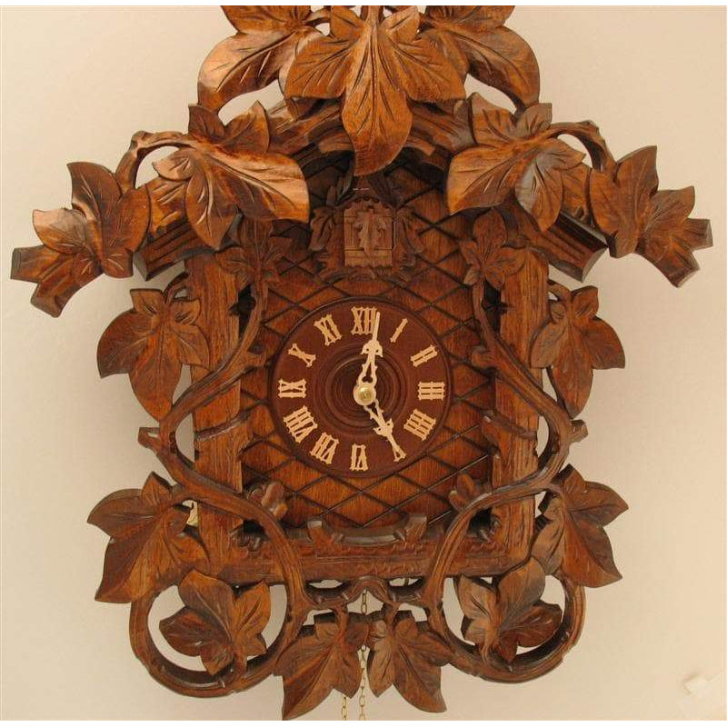 Rombach & Haas (Romba) LEAVES AND VINES Model 8225 8-Day Black Forest Cuckoo Clock, Chalet Style