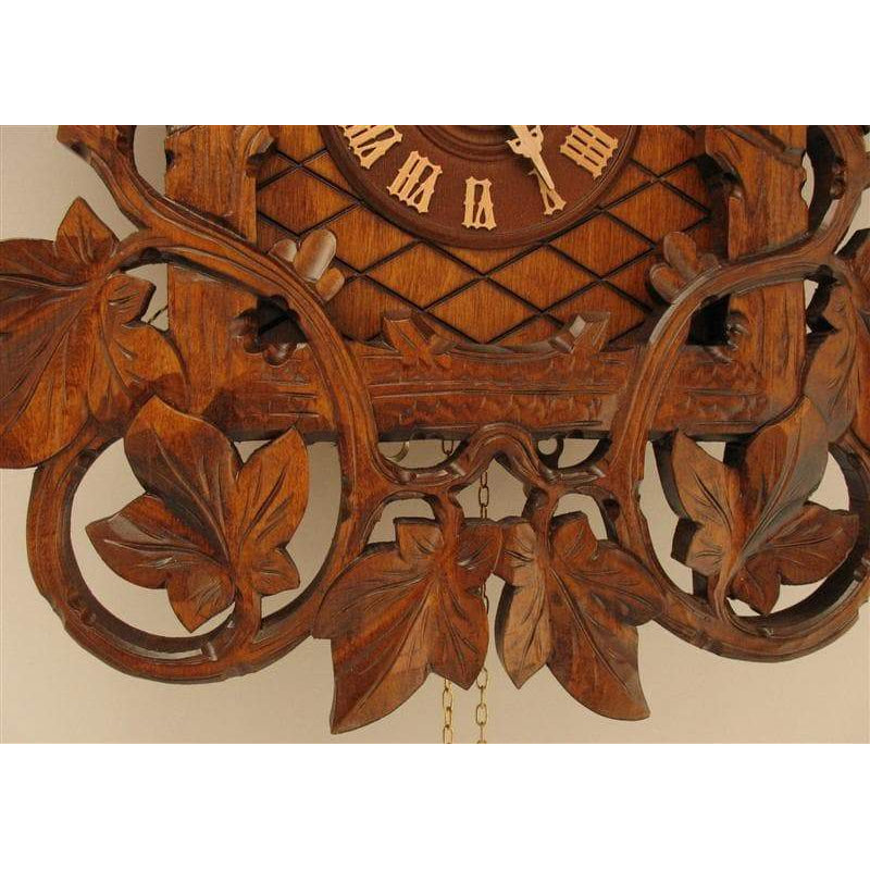 Rombach & Haas (Romba) LEAVES AND VINES Model 8225 8-Day Black Forest Cuckoo Clock, Chalet Style