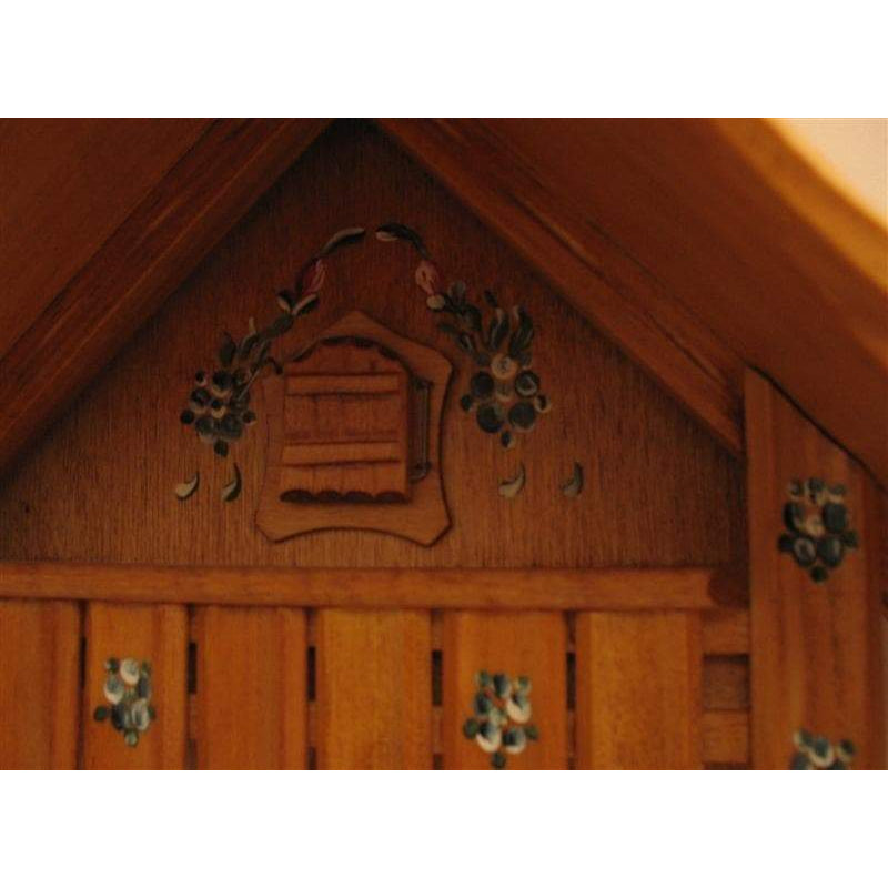 Rombach & Haas (Romba) Model 8210 FLOWERS 8-Day Black Forest Cuckoo Clocks with Painted Flowers and Half and Full Hour Call
