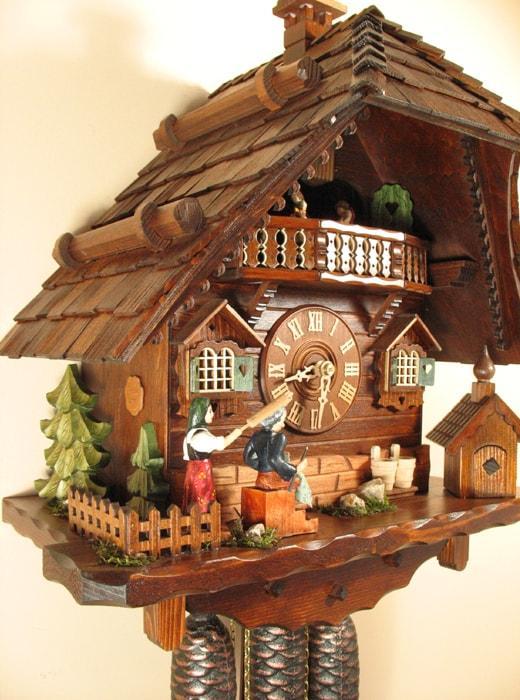 Cuckoo Clock - Rombach & Haas (Romba) Model 8370 ANGRY HAUSFRAU Black Forest Cuckoo Clock, 8-Day Movement, Music Box, Whimsical Animated Figures And Dancers