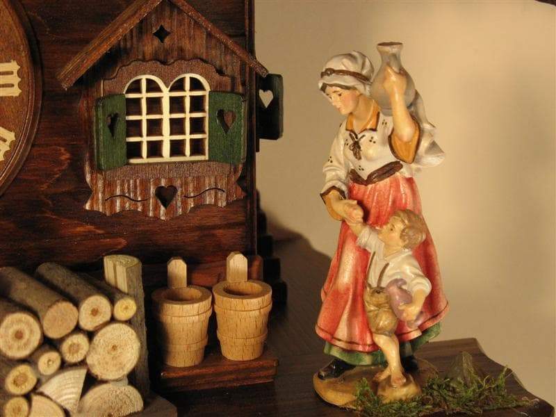 Cuckoo Clock - Rombach & Haas (Romba) WATERGIRL Model 8363, 8-Day Black Forest Musical Cuckoo Clock With Animated, Intricately Carved Figures