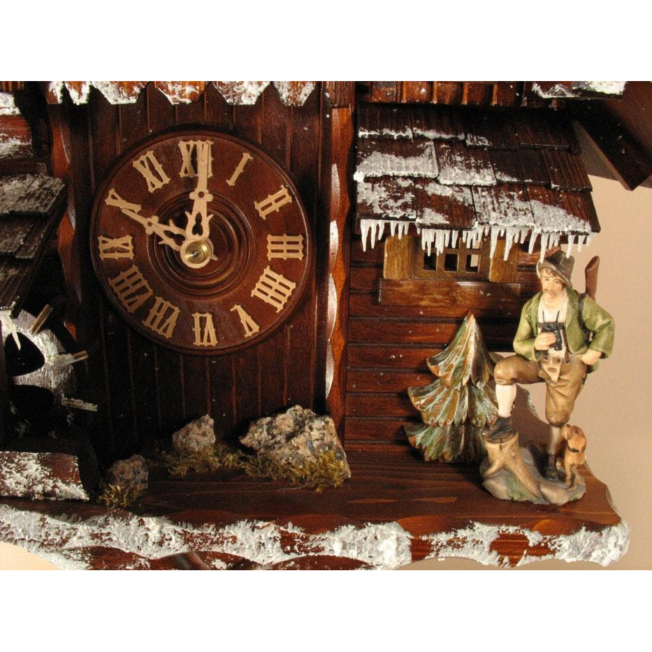Rombach & Haas (Romba) WINTER Model 8318W, 8-Day Black Forest Cuckoo Clock, Snow Covered Chalet